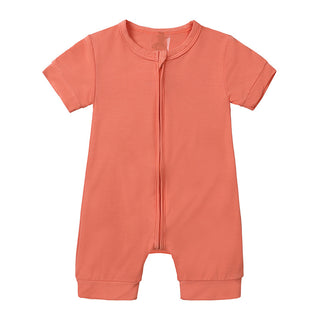 My Little Family - Thin Bamboo Fiber Summer Pajamas - Red / 0-3m