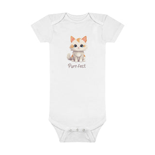 My Little Family - Organic Baby Bodysuit - Purr Fect - Preemie