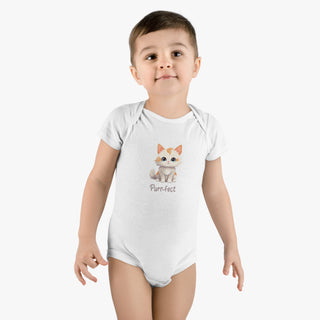 My Little Family - Organic Baby Bodysuit - Purr Fect -