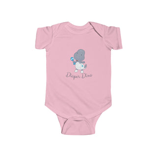 My Little Family - Diaper Dino Bodysuit - Pink / NB (0-3M)