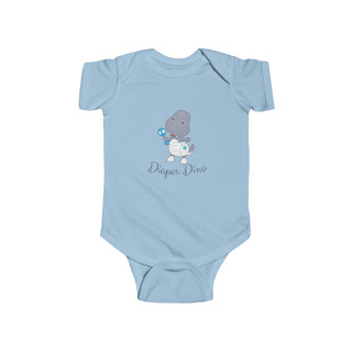 My Little Family - Diaper Dino Bodysuit - Light Blue / NB (0-3M)