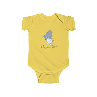 My Little Family - Diaper Dino Bodysuit - Butter / NB (0-3M)