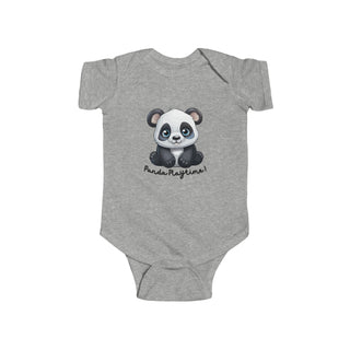 My Little Family - Panda Playtime Bodysuit - Heather / NB (0-3M)