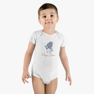 My Little Family - Organic Baby Bodysuit - Diaper Dino -