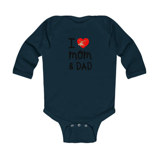 My Little Family - I Love Mom and Dad - Navy / NB (0-3M)