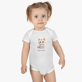 My Little Family - Organic Baby Bodysuit - Purr Fect -