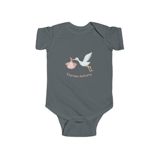 My Little Family - Express Delivery Bodysuit - Charcoal / NB (0-3M)