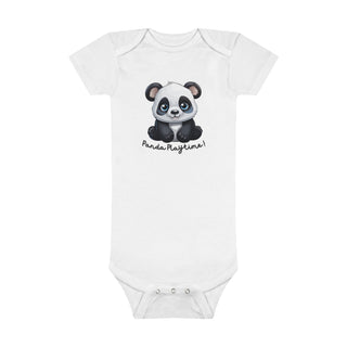 My Little Family - Organic Baby Bodysuit - Panda Playtime - Preemie