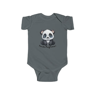 My Little Family - Panda Playtime Bodysuit - Charcoal / NB (0-3M)