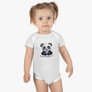 My Little Family - Organic Baby Bodysuit - Panda Playtime -