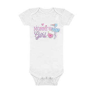 My Little Family - Organic Baby Bodysuit - Mommys Girl - White / Preemie