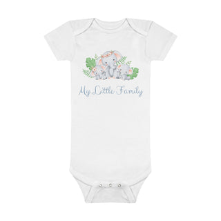 My Little Family - Organic Baby Bodysuit - My Little Family - White / Preemie