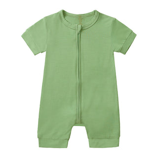 My Little Family - Thin Bamboo Fiber Summer Pajamas - Green / 0-3m