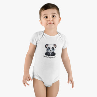 My Little Family - Organic Baby Bodysuit - Panda Playtime -