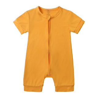 My Little Family - Thin Bamboo Fiber Summer Pajamas - Yellow / 0-3m