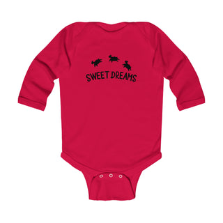 My Little Family - Sweet Dreams Long Sleeve Bodysuit - Red / NB (0-3M)