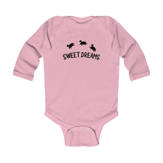 My Little Family - Sweet Dreams Long Sleeve Bodysuit - Pink / NB (0-3M)