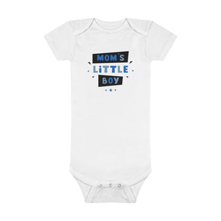 My Little Family - Organic Baby Bodysuit - Mom's little boy - White / Preemie