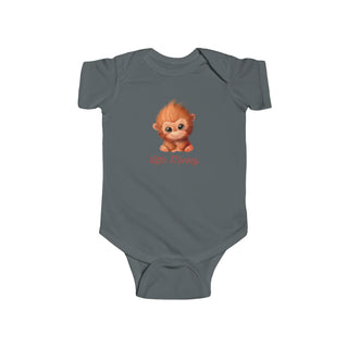 My Little Family - Little Monkey Bodysuit - Charcoal / NB (0-3M)