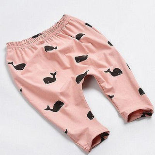 My Little Family - Whale Print Joggers - Pink / S