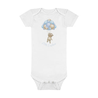 My Little Family - Organic Baby Bodysuit - Little Explorer - White / Preemie