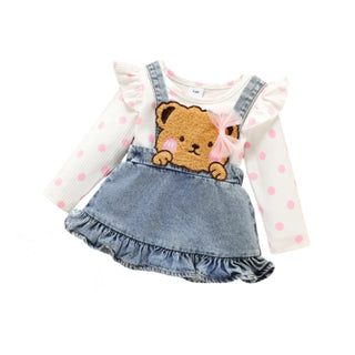 My Little Family - Cotton Top and Cute Bear Overall -