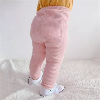 My Little Family - Unisex Cotton Baby Stretchy Pants - Pink / 12m