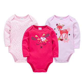 My Little Family - 6 x Long Sleeve Bodysuit Package - 3 Piece Pink / 0-3m