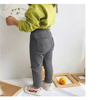 My Little Family - Unisex Cotton Baby Stretchy Pants - Gray / 12m