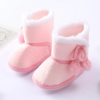 My Little Family - Winter Furry Boots - Pink with ornament / 0-6m