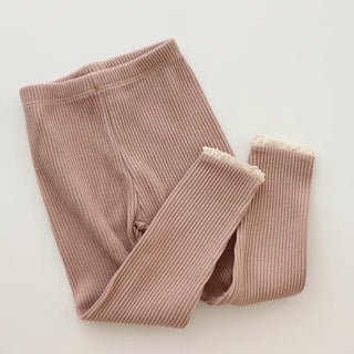 My Little Family - Knitted Leggings - Dark Pink / 3-6m