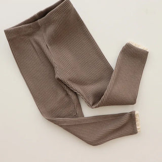 My Little Family - Knitted Leggings - Dark Brown / 3-6m