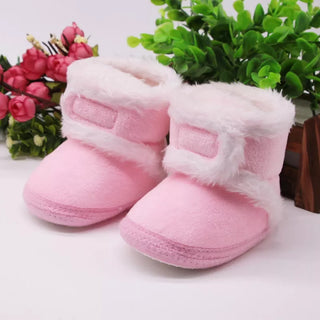 My Little Family - Winter Furry Boots - Front Close Pink / 0-6m