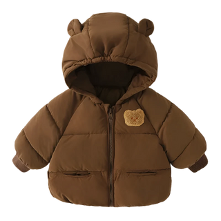 My Little Family - Hooded Teddy Coat - Coffee / 6-12m