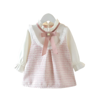 My Little Family - Long Sleeve Spring Dress - Pink / 6-9m