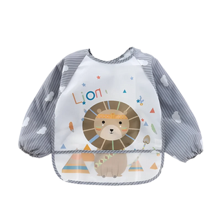 My Little Family - Long Sleeve Waterproof Baby Bib - Lion