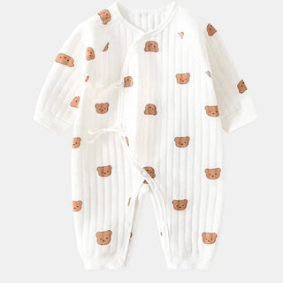 My Little Family - Newborn Teddy Pajamas Onesie - Bear / 0-1m