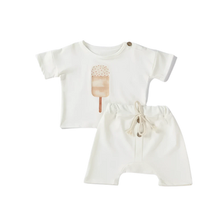 My Little Family - Organic Cotton Summer Set - White / 3-6m