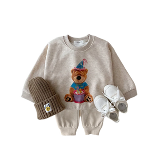 My Little Family - Party Bear Set - Beige / 6-12m