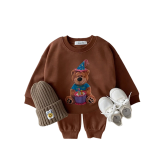 My Little Family - Party Bear Set - Brown / 6-12m