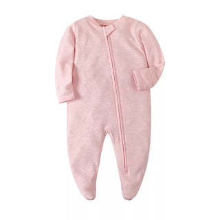 My Little Family - Newborn Footed Pajamas Onesie - Tomato / 0-3m