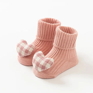 My Little Family - Cute Baby Socks - Pink love / S