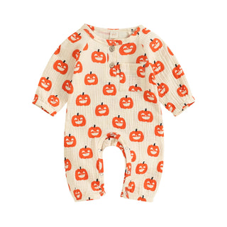 My Little Family - Long Sleeve Onesie - Orange / 0-3m