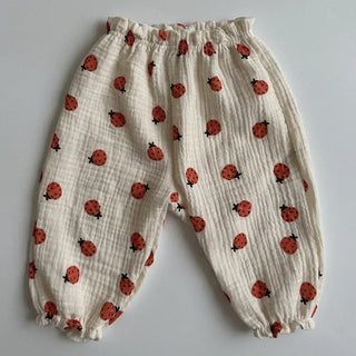 My Little Family - Organic Linen Baby Pants - Scarab / 3-6m