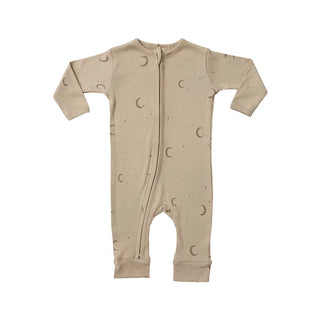 My Little Family - Cotton Zipper Pajamas - Beige / 0-6m