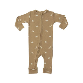 My Little Family - Cotton Zipper Pajamas - Brown / 0-6m