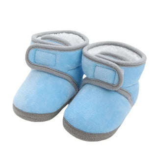 My Little Family - Toddler Winter Shoes - Blue with Gray Finishing / 0-6m