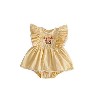 My Little Family - Yellow Summer Bodysuit Dress - 0-6m