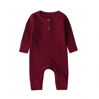 My Little Family - Long Sleeve Cotton Onesie - Red / 0-3m