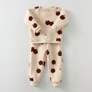 My Little Family - Autumn Tracksuit Set - Red apple / 3-6m